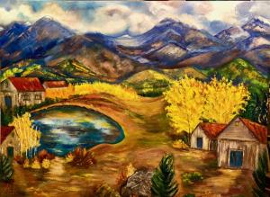 Painting Pond houses_1490